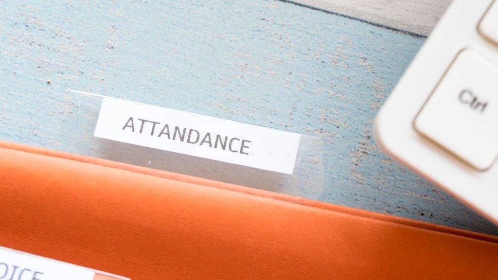 attandence list record time of working human. time data record